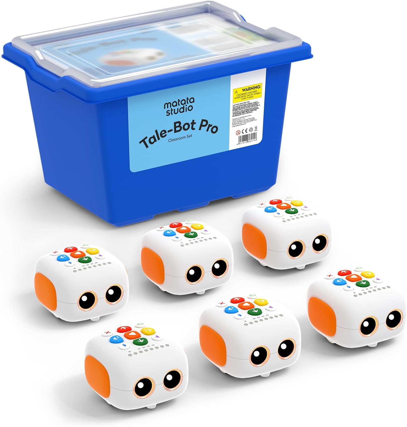 Matatalab - Tale-bot Pro Classroom Set Coding Robot for School Institution Kids 3-5, 6 TaleBot Pro Robots Included for School Supplies, STEM Educational Learning Toys for Kids to Learn Coding Basics